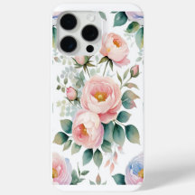 Elegante Pastel Floral Phone Case Design - Waterco