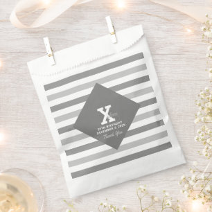 Elegante Pastel Gray Stripes Feinheit Taschen Geschenktütchen