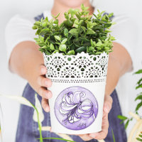 Elegante Pastel Lavender Lily Wasserfarbe Name