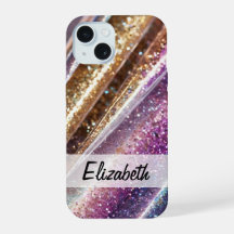 Elegante Pastel Lila Blue Pink Silver Glitzer