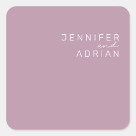 Elegante Pastel Minimal Lila Modernes Meer Quadratischer Aufkleber