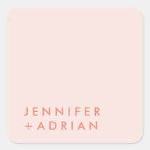 Elegante Pastel Minimal Moderner Aufkleber auf dem