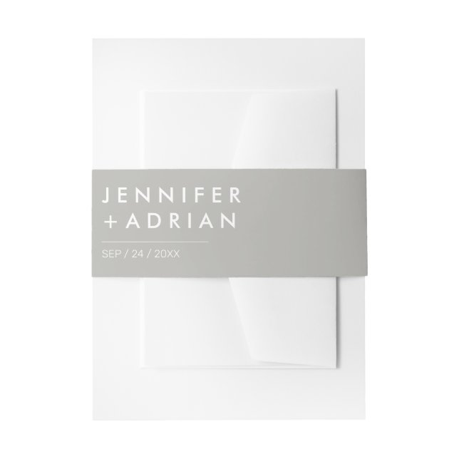 Elegante Pastel Minimal Moderner Einladung Bauch Einladungsbanderole (Vorderseite Beispiel)