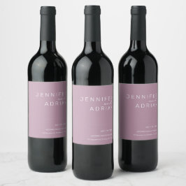 Elegante Pastel Minimal Weißes und Rotes Weinkelle Weinetikett