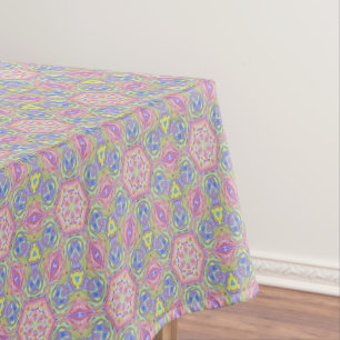 Elegante Pastel Ornamental Mandala Zen Yoga Muster Tischdecke