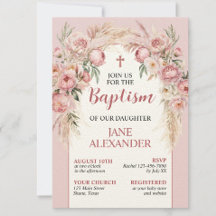Elegante Pastel Pink Blumentaufe