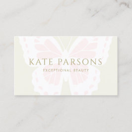 Elegante Pastel Pink Butterfly Visitenkarte