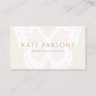 Elegante Pastel Pink Butterfly Visitenkarte