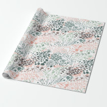 Elegante Pastel Pink Grüne Minze Blütenflora Botan