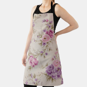Elegante Pastel Pink & Lila Garden Blooms Schürze
