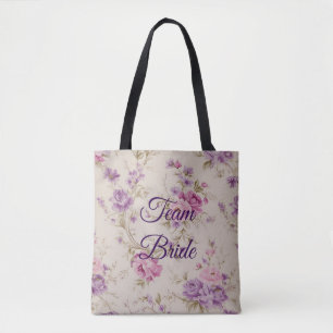 Elegante Pastel Pink & Lila Garden Blooms Tasche