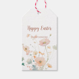 Elegante Pastel Spring Floral Happy Oaster Geschenkanhänger