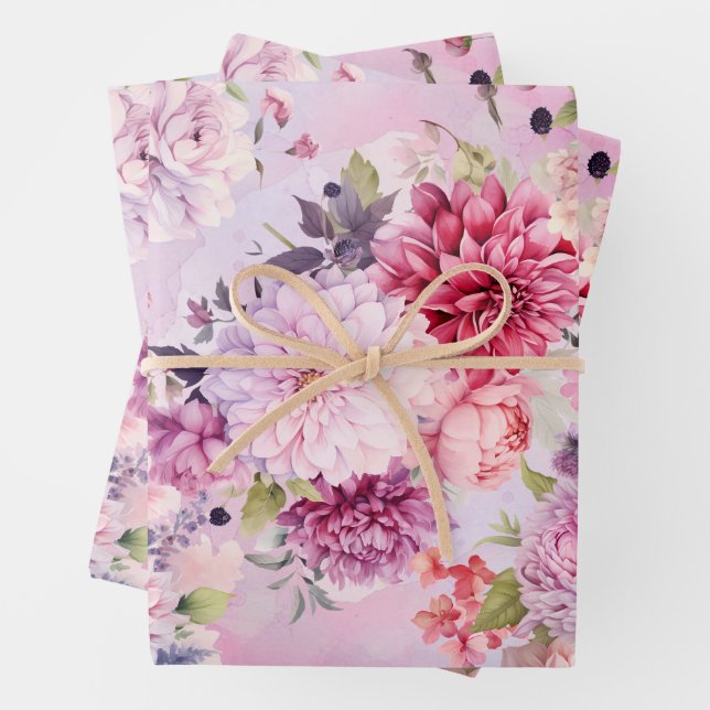 Elegante Pastel Watercolor Geschenkpapier Set (Beispiel)