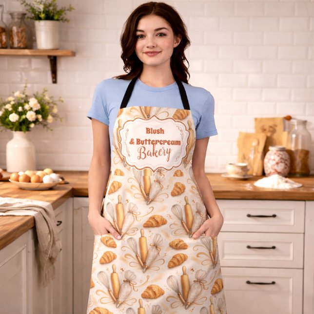 Elegante Pastell-Bäckerei-Branding Schürze (Von Creator hochgeladen)