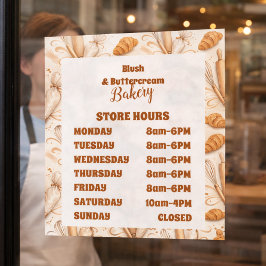 Elegante Pastell-Bäckereimarke Fensteraufkleber