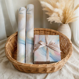 Elegante Pastell-Botanik-Aquarell Geschenkpapier