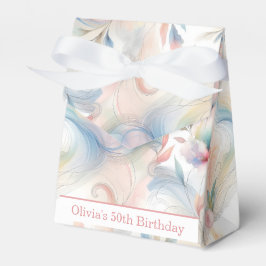 Elegante Pastell-Botanik-Aquarell Geschenkschachtel