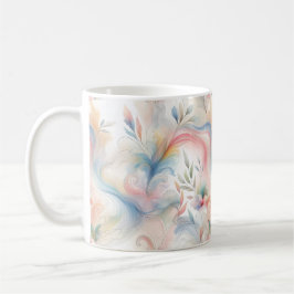 Elegante Pastell-Botanik-Aquarell Kaffeetasse