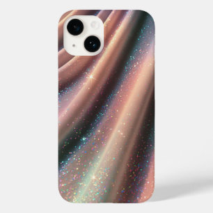 Elegante Pastell-Irisierende Glitter-Seidenwellen  Case-Mate iPhone 14 Hülle