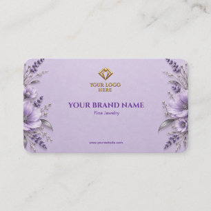 Elegante Pastell-Lavendel-Blumen-Schmuck-Ohrhänger Visitenkarte