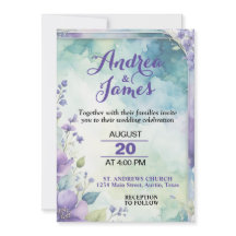 Elegante Pastell-Lavendel- und Meeresgrün-Hochzeit