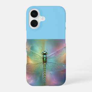 Elegante Pastell-Libellen-Fraktal-Kunst, iPhone 16 Hülle