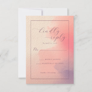 Elegante Pastell-Ombre-RSVP RSVP Karte