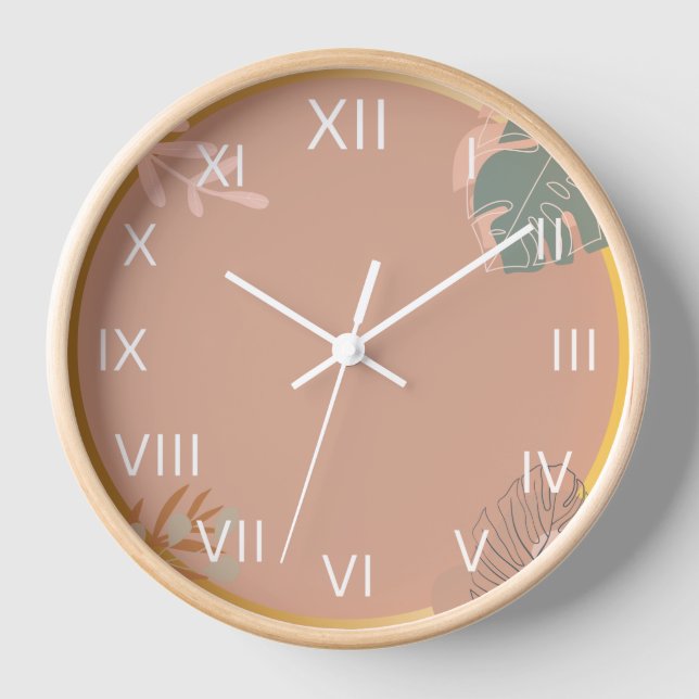 Elegante Pastell-Wanduhr – Zeitlose Ästhetik Uhr (Vorderseite)