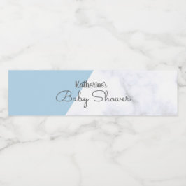 Elegante pastellblaue und weiße Marmordusche