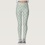 Elegante Pastellfarbe Moderne grüne, weiße Vorlage Leggings<br><div class="desc">Elegante Pastellfarben Moderne,  grüne Leggings.</div>