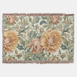 Elegante Pastellfarben Vintage Floral Decke