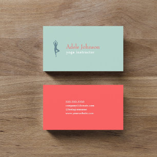 Elegante Pastellfarbene Yoga-Inderin Visitenkarte