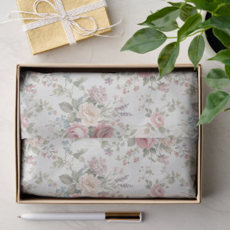 Elegante Pastellrosen im Shabby-Chic-Stil Seidenpapier