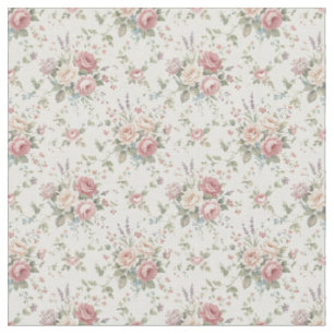 Elegante Pastellrosen im Shabby-Chic-Stil Stoff