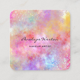Elegante Pastels Business Card Quadratische Visitenkarte