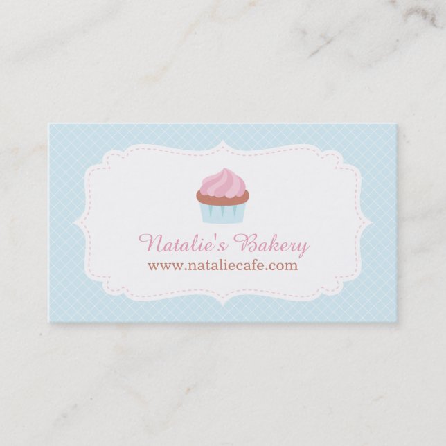 Élégante pâtisserie de Cupcake Baker Cartes de vis (Devant)