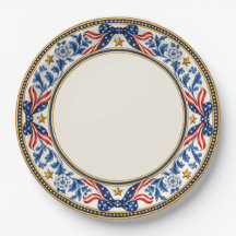 Elegante patriotische rote weiße und blaue Blumens