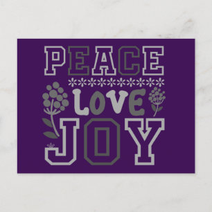 Elegante Peace Liebe Joy Lila Weihnachten