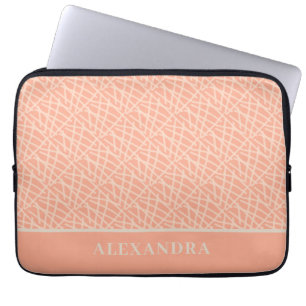 Elegante Peach Abstrakt Laptopschutzhülle