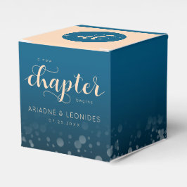 Elegante Peach Oceanic Blue Wedding ein neues Kapi Geschenkschachtel