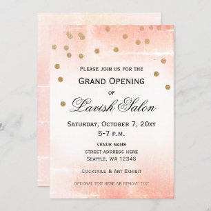 Elegante Peach Pink Corporate Party Einladung