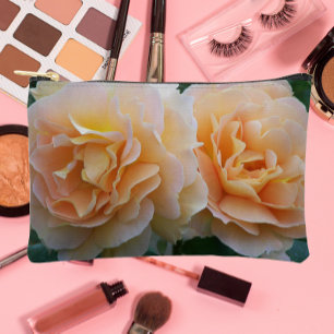 Elegante Peach Rose Floral Zubehörtasche