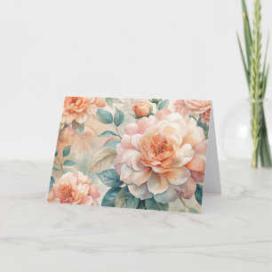 Elegante Peach Tone Vintag Inspirierte Vergangenhe Feiertagskarte