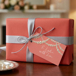 Elegante Pearl-Geschenkanhänger – "Für (Name), mit Geschenkanhänger