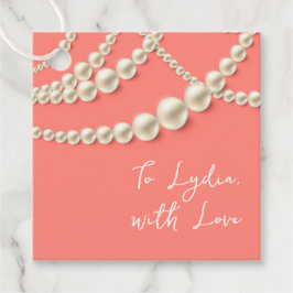 Elegante Pearl-Geschenkmarke - "To (Name), With Li Geschenkanhänger