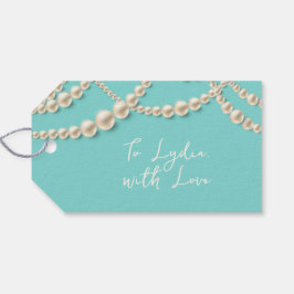 Elegante Pearl-Geschenkmarke - "To (Name), With Li Geschenkanhänger