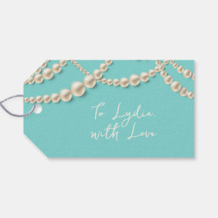 Elegante Pearl-Geschenkmarke - "To (Name), With Li Geschenkanhänger