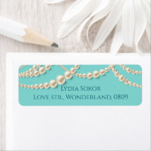 Elegante Pearl Return Address Label