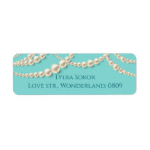 Elegante Pearl Return Address Label