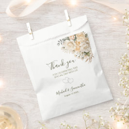 Elegante Pearl White und Elvory Rose Wedding Geschenktütchen